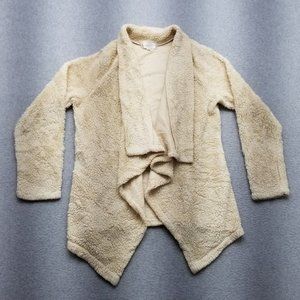 Shannon Ford New York Cardigan Womens Medium Tan Sherpa Sweater Casual